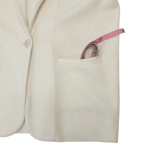 J. Crew Cecile Relaxed Sweater Blazer Ivory Medium - Picture 6 of 15